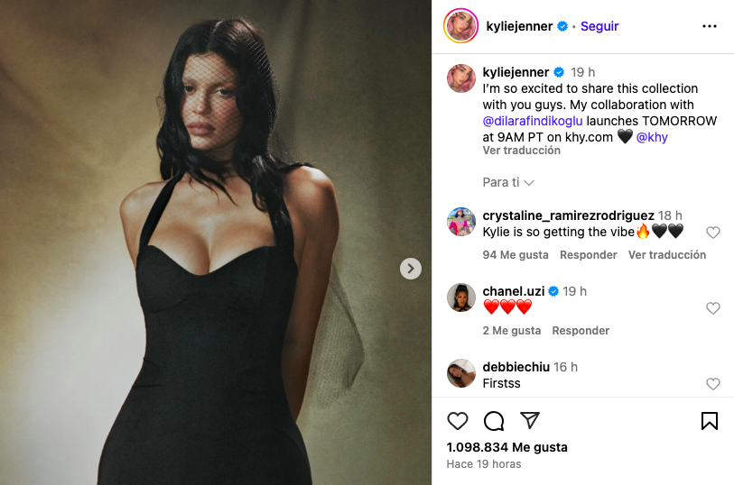 Kylie Jenner apuesta por un nuevo look mucho más gótico