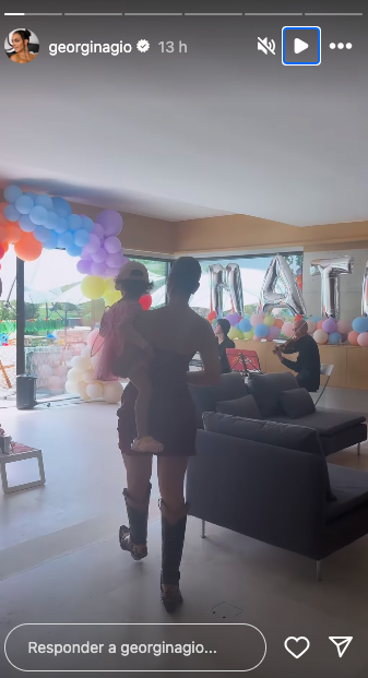 Georgina Rodríguez no ha escatimado en la fiesta de Eva y Mateo